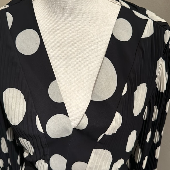 Milly NWT 🎉host pickx2🎉🎈pleated Polka dot Liv dress - Picture 8 of 16